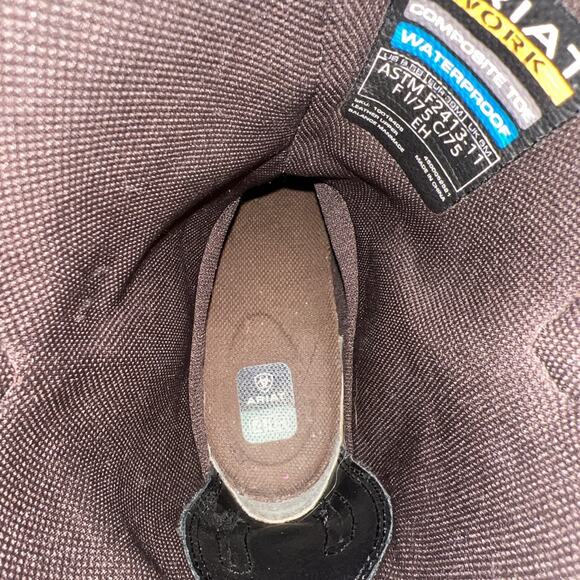 Ariat Tracey Composite Toe Work Waterproof Leather Western Boots Womens sz 8.5 B - Picture 11 of 14